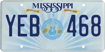 MS license plate YEB468
