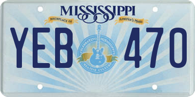 MS license plate YEB470
