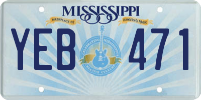 MS license plate YEB471