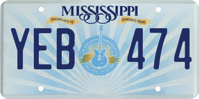 MS license plate YEB474