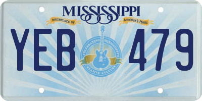 MS license plate YEB479
