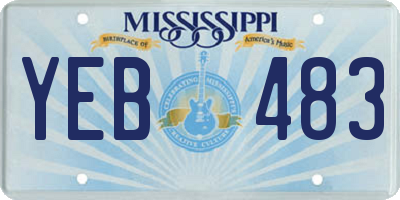 MS license plate YEB483