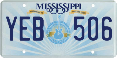 MS license plate YEB506