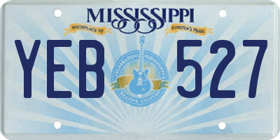 MS license plate YEB527