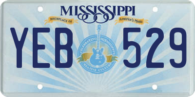 MS license plate YEB529