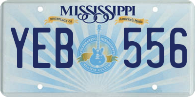 MS license plate YEB556