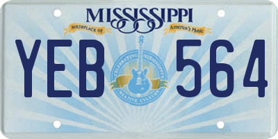 MS license plate YEB564