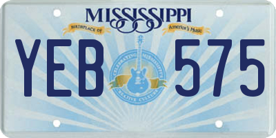 MS license plate YEB575