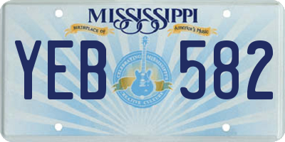 MS license plate YEB582