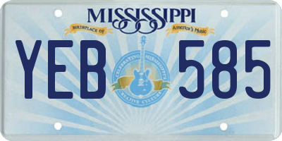 MS license plate YEB585