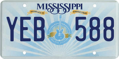MS license plate YEB588