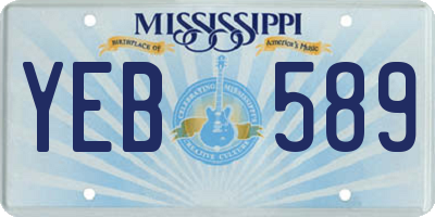 MS license plate YEB589