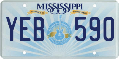 MS license plate YEB590