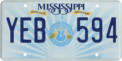 MS license plate YEB594
