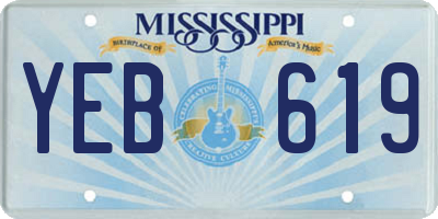 MS license plate YEB619