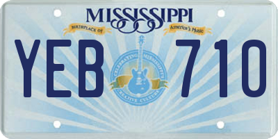 MS license plate YEB710