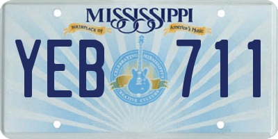 MS license plate YEB711