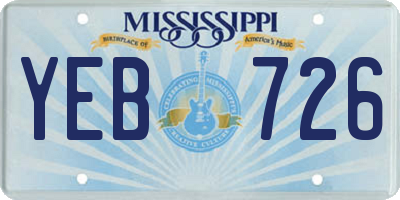 MS license plate YEB726