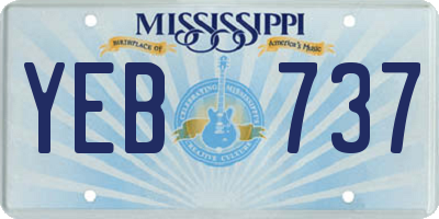 MS license plate YEB737