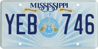 MS license plate YEB746