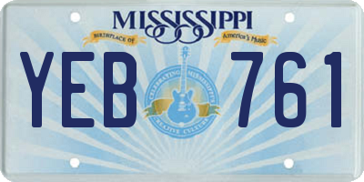 MS license plate YEB761