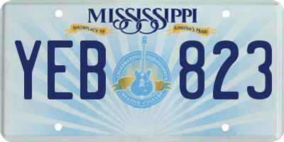MS license plate YEB823