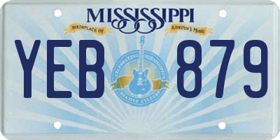 MS license plate YEB879