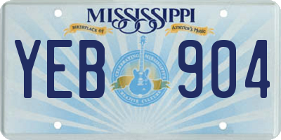 MS license plate YEB904