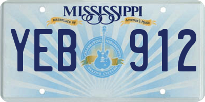 MS license plate YEB912