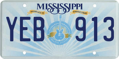MS license plate YEB913