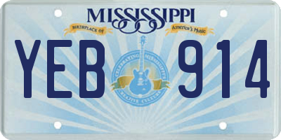 MS license plate YEB914