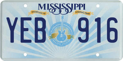 MS license plate YEB916