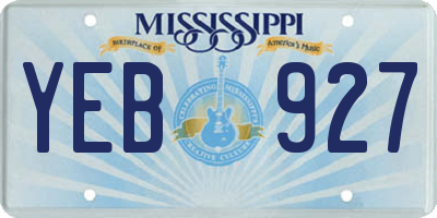 MS license plate YEB927