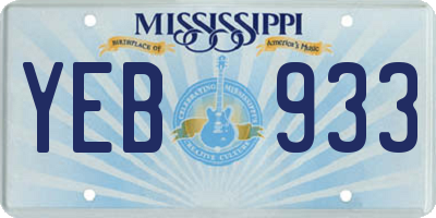 MS license plate YEB933