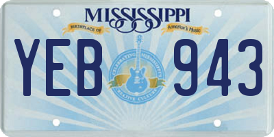 MS license plate YEB943