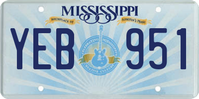 MS license plate YEB951