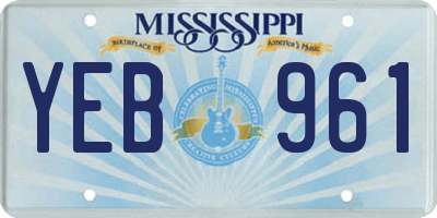 MS license plate YEB961