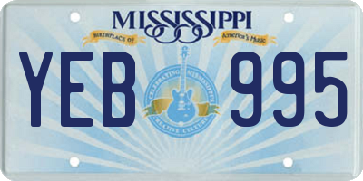MS license plate YEB995