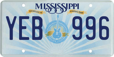 MS license plate YEB996