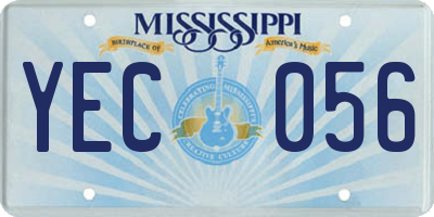 MS license plate YEC056