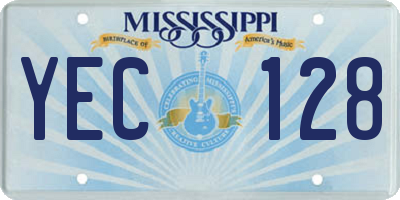MS license plate YEC128