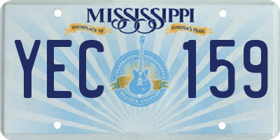 MS license plate YEC159
