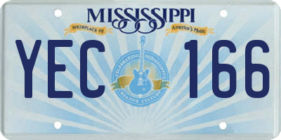 MS license plate YEC166