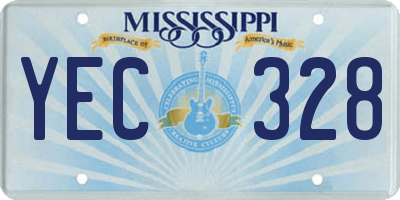 MS license plate YEC328