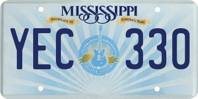 MS license plate YEC330