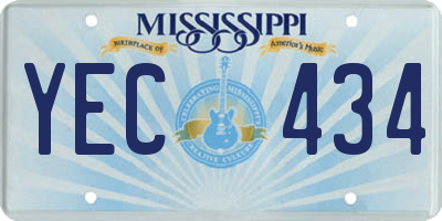 MS license plate YEC434