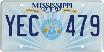 MS license plate YEC479