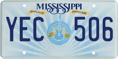 MS license plate YEC506