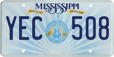 MS license plate YEC508