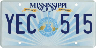 MS license plate YEC515